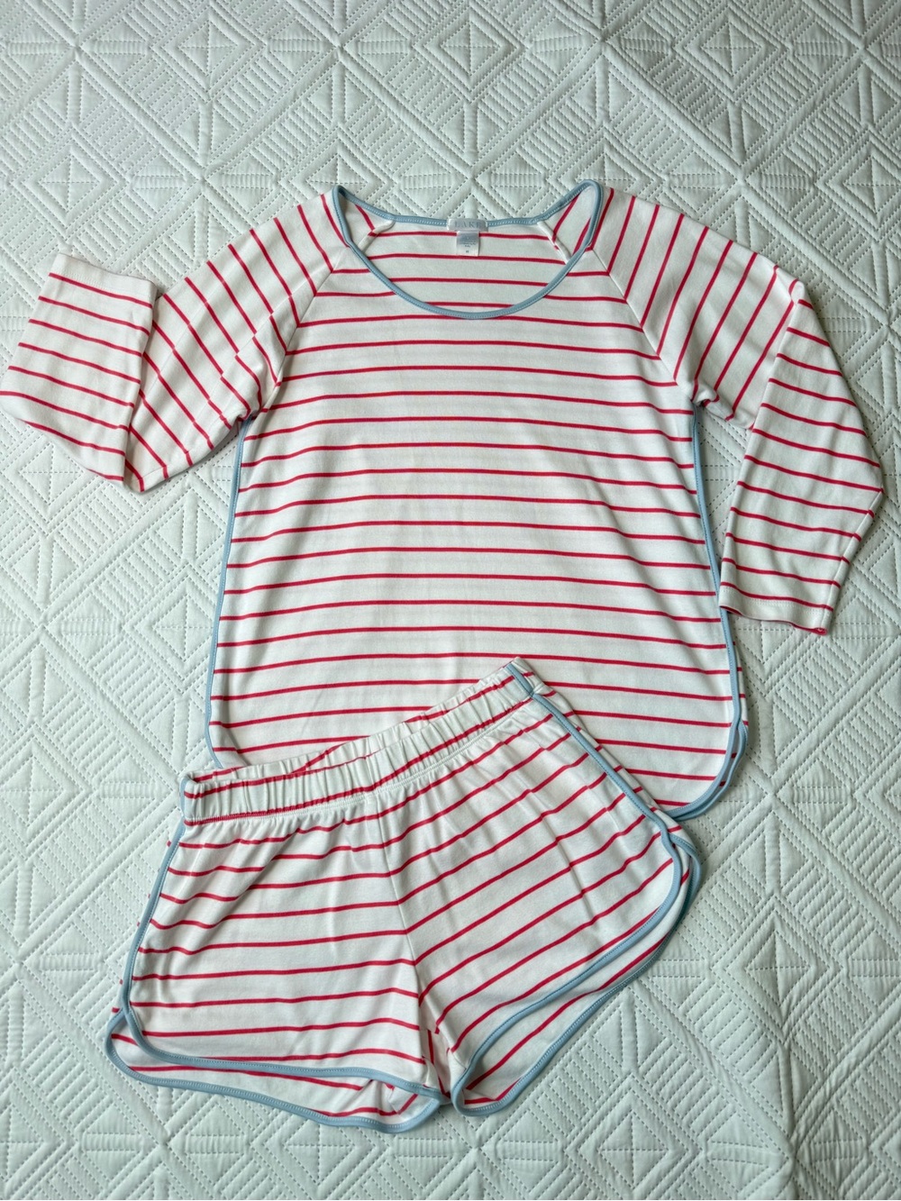 LAKE Pima Long-Short Striped PJ Set Size XS
